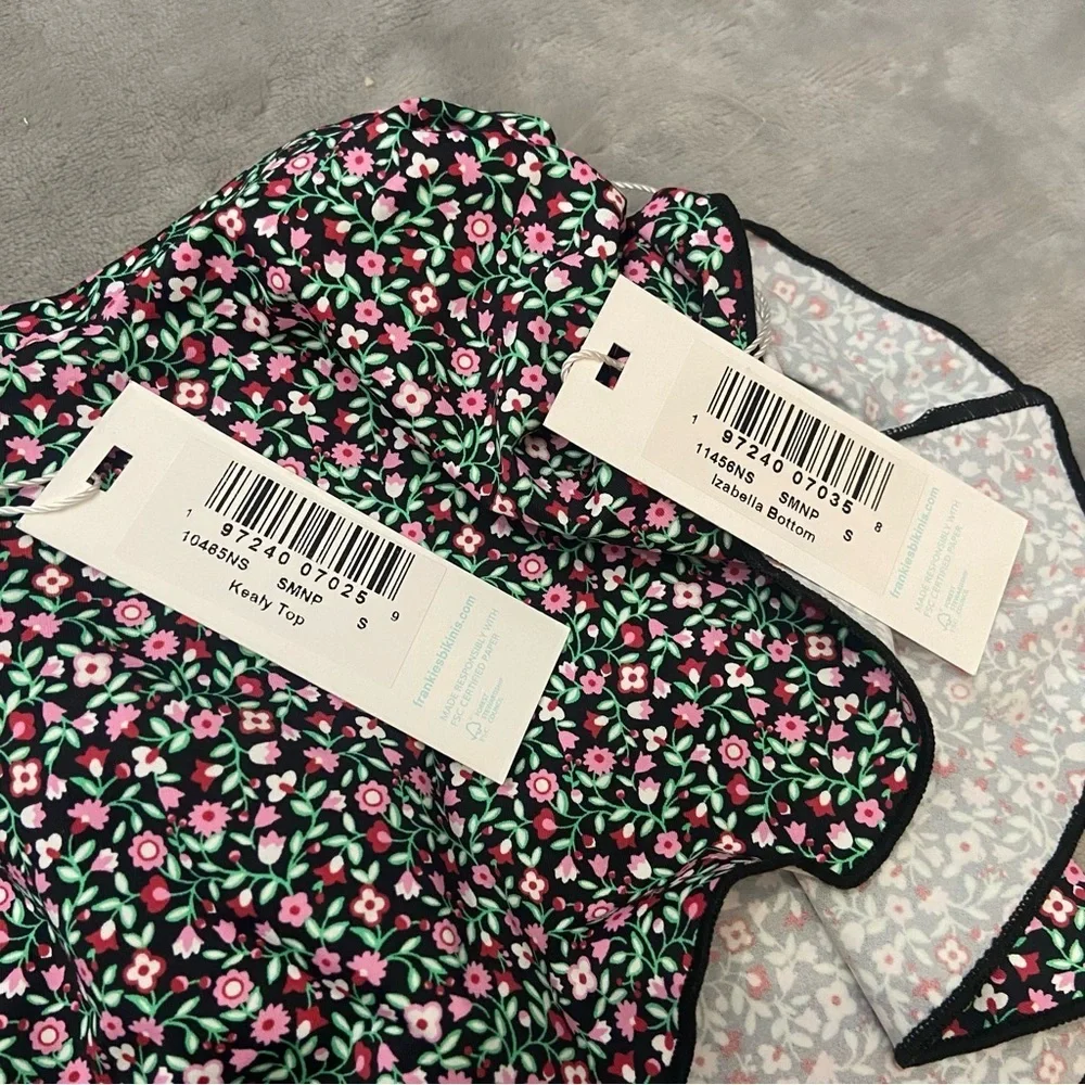 New! SET Frankie’s Bikinis Floral Kealy Izabella bikini Swimsuit NWT 4966
